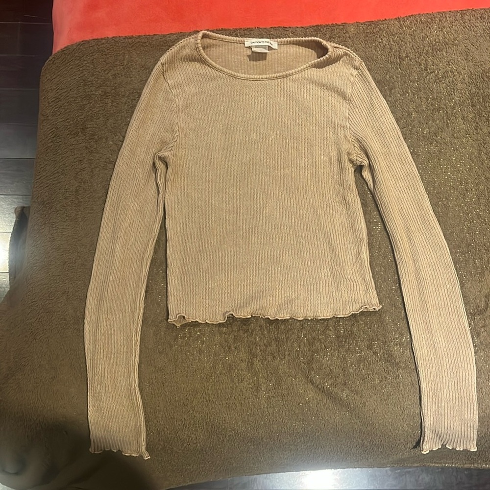 Beige crop top